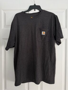 Carhartt Dark Heather Gray Short-Sleeve Pocket Tee